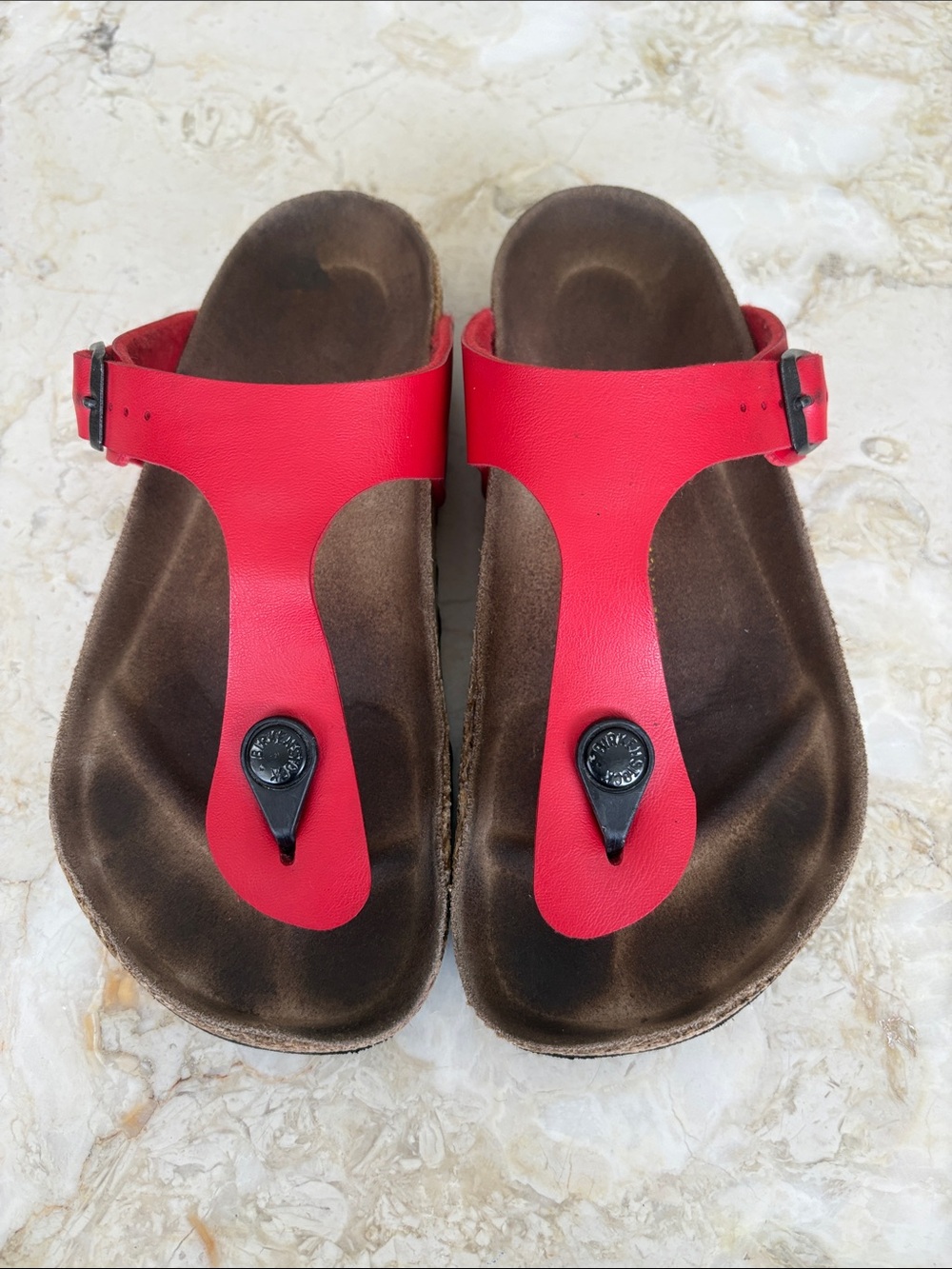 Birkenstock Gizeh Birko-Flor Red Sandals - Picture 4 of 15